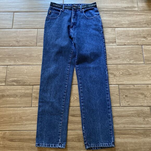 VINTAGE Guess Jeans Men's 29x34 Straight Leg Denim Blue Pants USA - Picture 1 of 9
